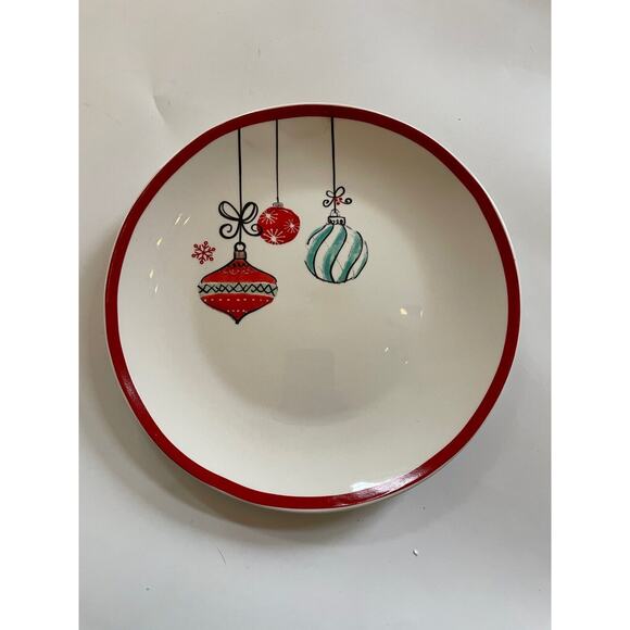 American Atelier CHRISTMAS Salad Plate Set of 4 Stockings Ornament Desert Dishes - Picture 3 of 9